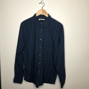 Zoo York Dark Blue Plaid Dress Shirt